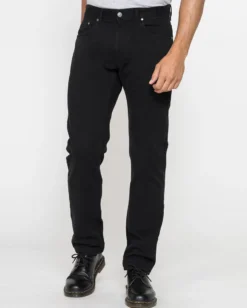 CARRERA - PANTALONE NERO 5 TASCHE  SMERIGLIATO IN PESANTE GABARDINA DI COTONE