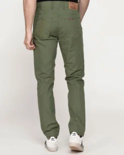 CARRERA - Pantalone 5 tasche in cotone verde militare da uomo