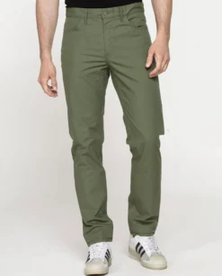 CARRERA - Pantalone 5 tasche in cotone verde militare da uomo