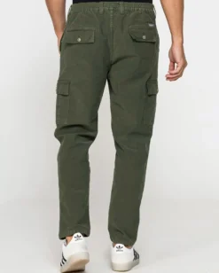 CARRERA - PANTALONE VERDE MILITARE DA UOMO IN FUSTRAGNO STRETCH