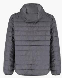 CARRERA - PIUMINO UOMO ANTRACITE  ULTRALEGGERO IN RIPSTOP CON CAPPUCCIO