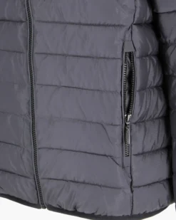 CARRERA - PIUMINO UOMO ANTRACITE  ULTRALEGGERO IN RIPSTOP CON CAPPUCCIO