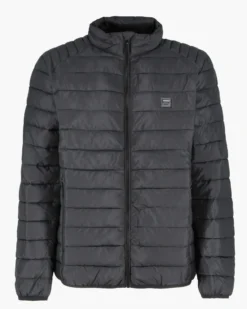 CARRERA - PIUMINO UOMO NERO ULTRALEGGERO IN RIPSTOP COLLO COREANO