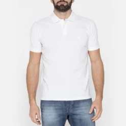 CARRERA - POLO BIANCA MANICA CORTA PIQUET COTONE ORGANICO