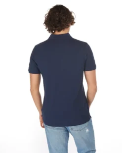CARRERA - POLO BLU MANICA CORTA PIQUET COTONE ORGANICO