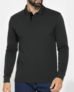 CARRERA - POLO DA UOMO IN JERSEY INTERLOCK GRIGIO