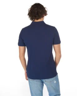 CARRERA - Polo manica corta in piquet di cotone organico blu