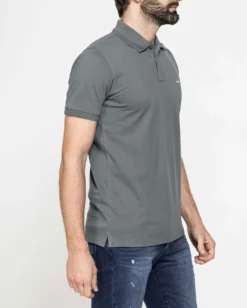 CARRERA - Polo manica corta in piquet di cotone organico grigio