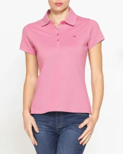 CARRERA - Polo manica corta in tessuto piquet rosa da donna