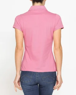 CARRERA - Polo manica corta in tessuto piquet rosa da donna