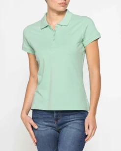 CARRERA - Polo manica corta in tessuto piquet verde acqua da donna