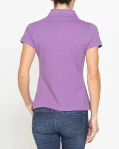 CARRERA - Polo manica corta in tessuto piquet viola da donna