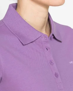 CARRERA - Polo manica corta in tessuto piquet viola da donna