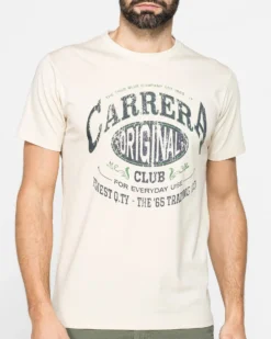 CARRERA - TSHIRT BEIGE UOMO MANICA CORTA JERSEY