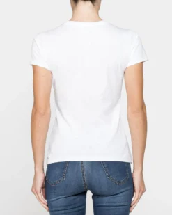 CARRERA - Tshirt bianca mezza manica basic in jersey