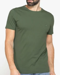 CARRERA - Tshirt manica corta verde salvia con logo