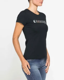 CARRERA - TSHIRT NERA DA DONNA MANICA CORTA