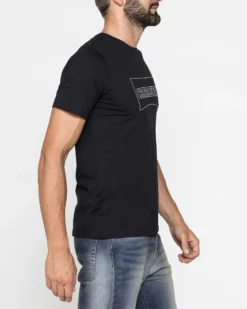 CARRERA - TSHIRT NERA DA UOMO MANICA CORTA