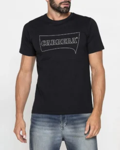 CARRERA - TSHIRT NERA DA UOMO MANICA CORTA