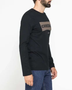 CARRERA - T-SHIRT NERA GIROCOLLO MANICA LUNGA DA UOMO