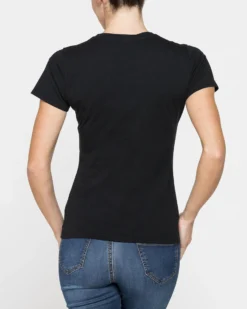 CARRERA - Tshirt nera mezzamanica basic in jersey
