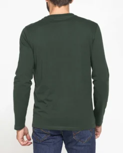 CARRERA - T-SHIRT VERDE GIROCOLLO MANICA LUNGA DA UOMO