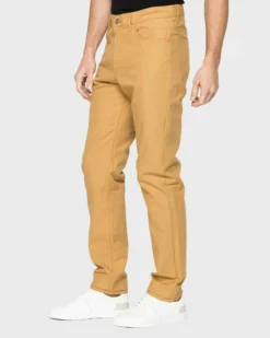 CARRERA - UOMO PANTALONE SENAPE IN TELA 5 TASCHE