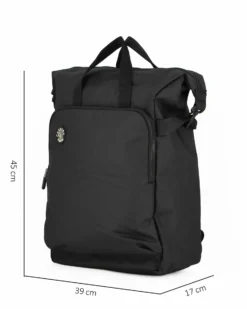 CARRERA - Zaino ufficio nero con tasca frontale e tasca interna porta tablet/pc