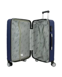 CHARRO- Trolley in ABS a righe orizzontali con 4 ruote doppie