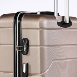 CHARRO- Trolley in ABS a righe orizzontali con 4 ruote doppie