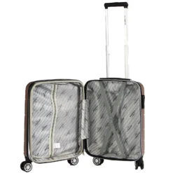 CHARRO- Trolley in ABS a righe orizzontali con 4 ruote doppie
