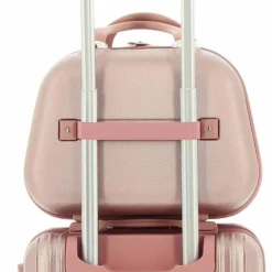 CHARRO- Trolley in ABS a righe verticali con 4 ruote doppie e angoli effetto lucido