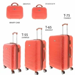 CHARRO- Trolley in ABS con 4 ruote doppie ed espansione