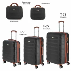 CHARRO- Trolley in ABS con 4 ruote doppie ed espansione