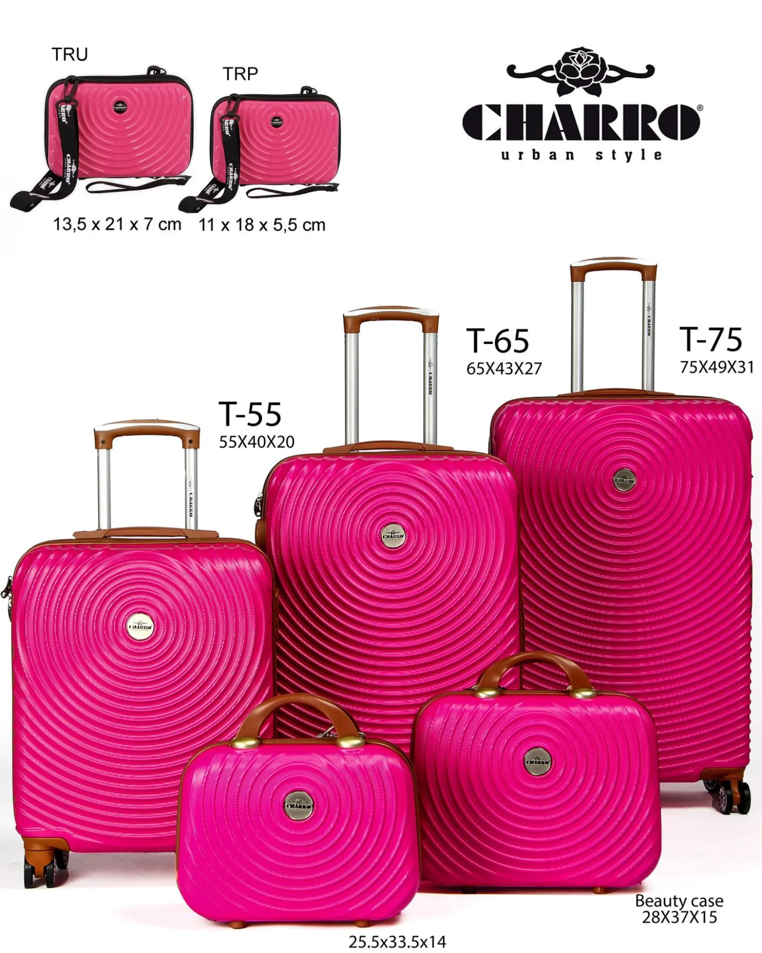 CHARRO - TROLLEY IN ABS E 4 RUOTE DOPPIE