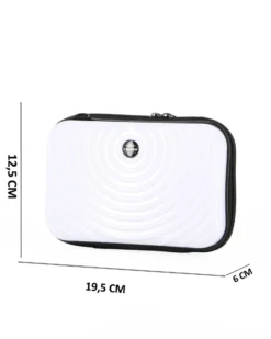 CHARRO - Trousse bianca con tracolla regolabile removibile