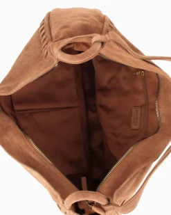 CHESTER POLO ACADEMY - Borsa a spalla cuoio scamosciata in VERA PELLE