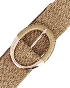 CINTA BEIGE CON FIBBIA