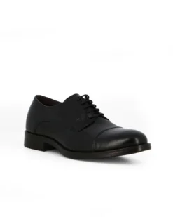 CLASS MAN - Scarpa da uomo nera in VERA PELLE con lacci