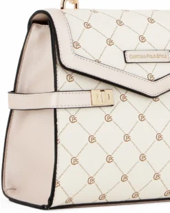 CORTINA POLO STYLE - Borsa beige a mano con un manico e tracolla removibile