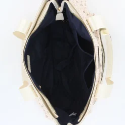 CORTINA POLO STYLE - Borsa shopping taupe loggata con zip frontale orizzontale