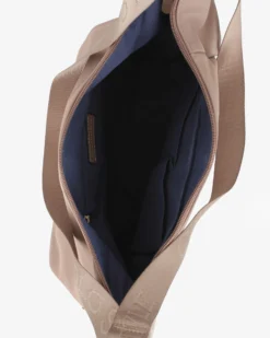 CORTINA POLO STYLE - Borsa/Zaino nocciola con tasca frontale e dettaglio logo pendente