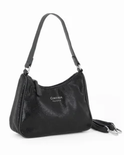 CORTINA POLO STYLE - Minibag nera con tracolla removibile