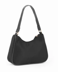 CORTINA POLO STYLE - Minibag nera con tracolla removibile