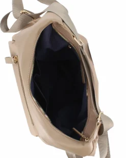 CORTINA POLO STYLE - Sacca zaino beige con tasca frontale
