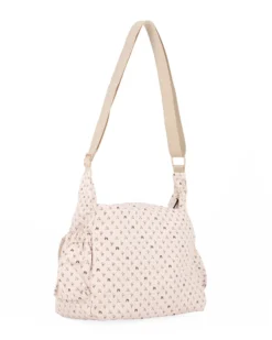CORTINA POLO STYLE - Tracolla taupe loggata con tasca frontale e taschini laterali elasticizzati