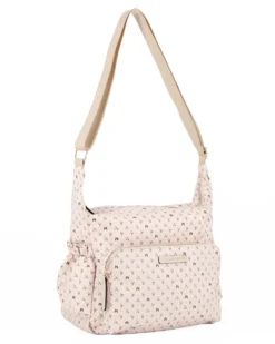 CORTINA POLO STYLE - Tracolla taupe loggata con tasca frontale e taschini laterali elasticizzati