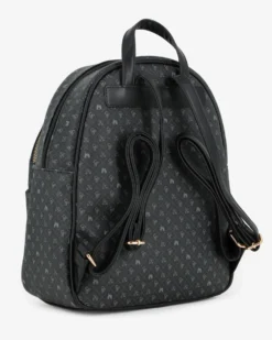 CORTINA POLO STYLE - Zaino nero loggato con doppia tasca frontale
