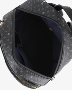 CORTINA POLO STYLE - Zaino nero loggato con doppia tasca frontale