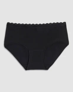 COTONELLA - TRIS SLIP MIDI ESSENTIAL NERO - GD293